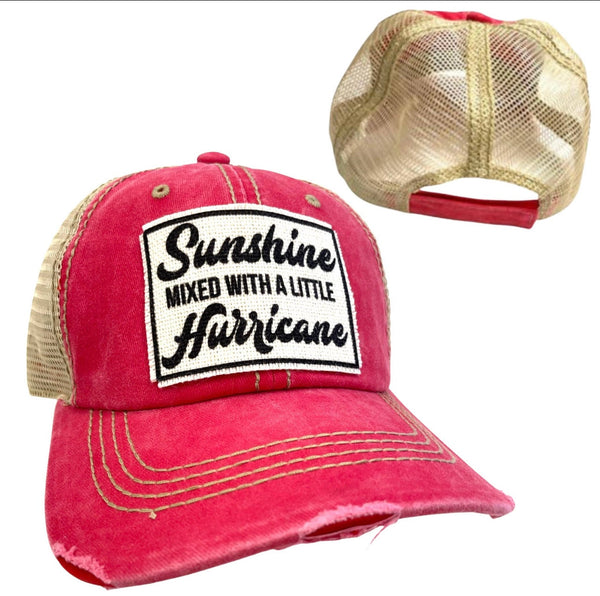 SUNSHINE MIXED WITH A LITTLE HURRICANE UNISEX HAT
