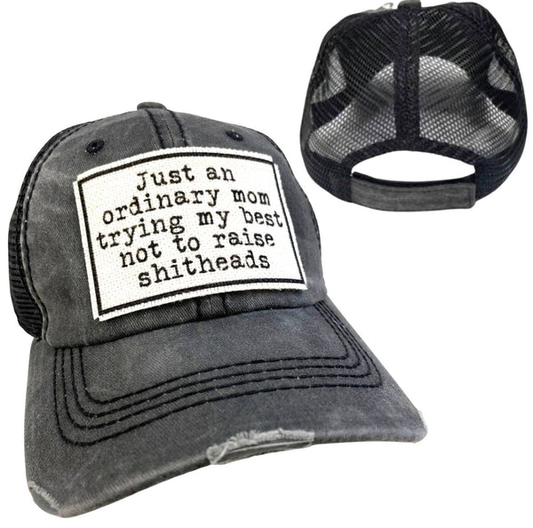 ORDINARY MOM TRYING NOT TO RAISE SHITHEADS UNISEX HAT