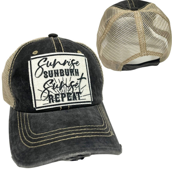 SUNRISE, SUNBURN, SUNSET, REPEAT UNISEX HAT