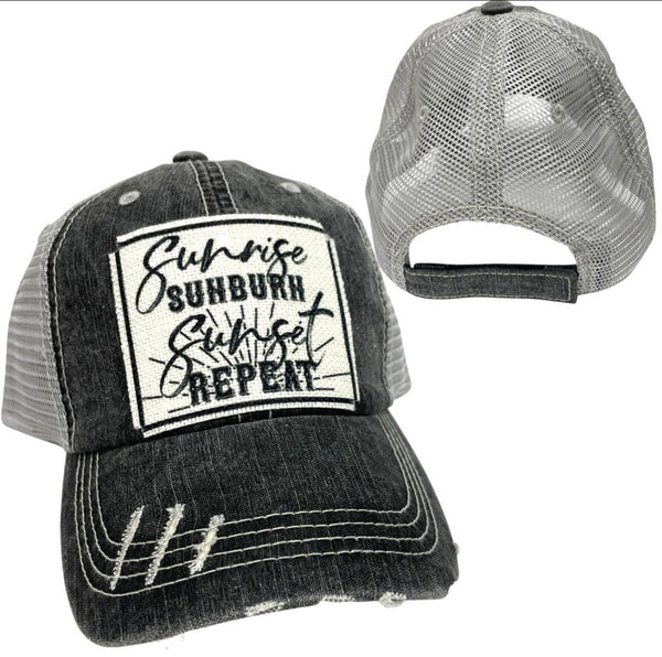 SUNRISE, SUNBURN, SUNSET, REPEAT UNISEX HAT