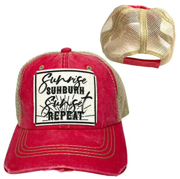 SUNRISE, SUNBURN, SUNSET, REPEAT UNISEX HAT