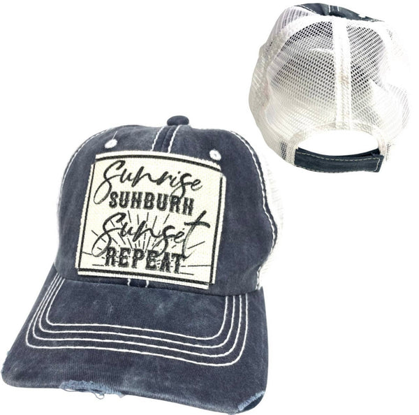 SUNRISE, SUNBURN, SUNSET, REPEAT UNISEX HAT