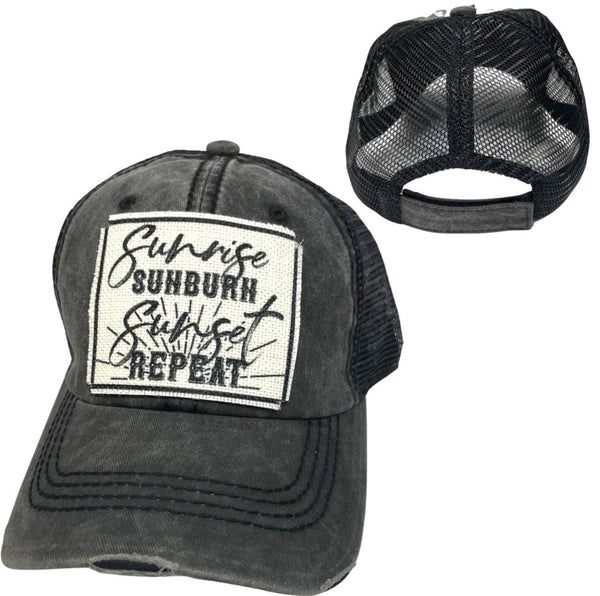 SUNRISE, SUNBURN, SUNSET, REPEAT UNISEX HAT