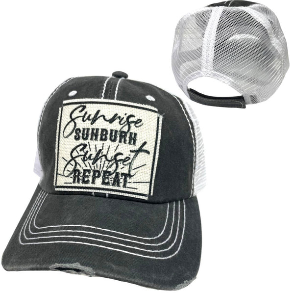 SUNRISE, SUNBURN, SUNSET, REPEAT UNISEX HAT