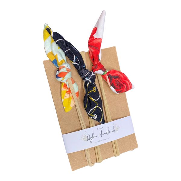 3-PACK OF NYLON HEADBANDS
