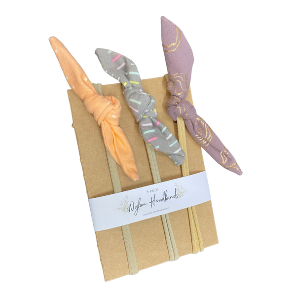 3-PACK OF NYLON HEADBANDS