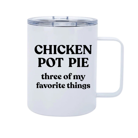 Chicken Pot Pie 12oz Metal Tumblers w/ Handle