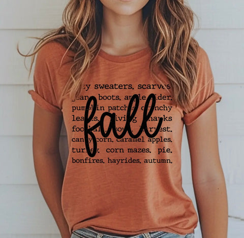 FALL SCRIPT T-SHIRT