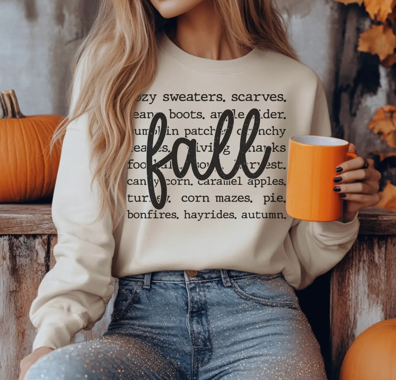 FALL SCRIPT Crewneck Sweatshirt