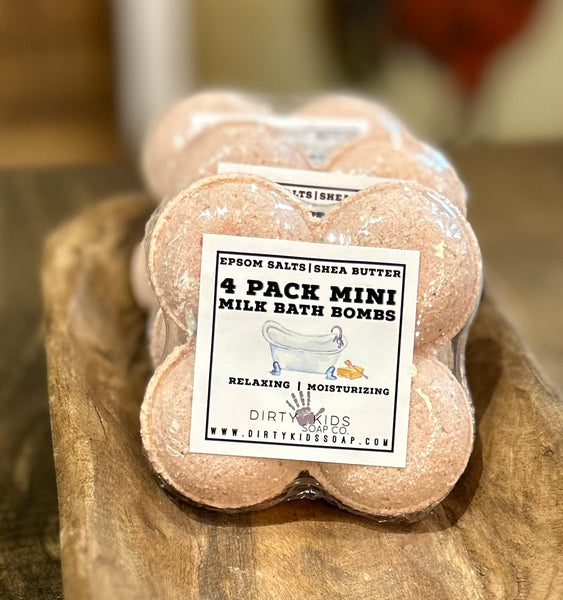 4-PACK OF MINI MILK BATH BOMBS