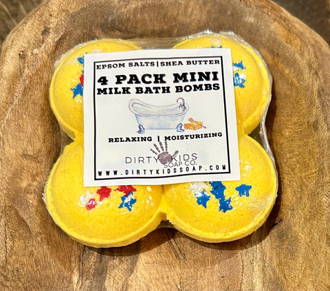 4-PACK OF MINI MILK BATH BOMBS