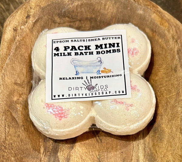 4-PACK OF MINI MILK BATH BOMBS