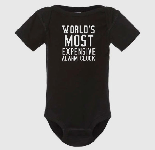 WORLDS ALARM CLOCK ONESIE