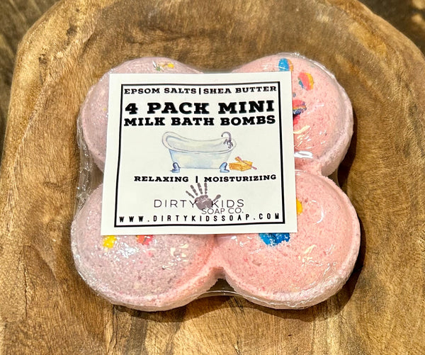 4-PACK OF MINI MILK BATH BOMBS