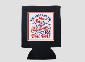 4TH OF JULY HOT DOG KOOZIE