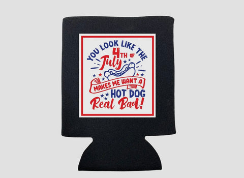 4TH OF JULY HOT DOG KOOZIE