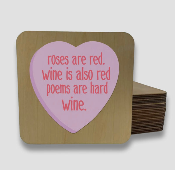 Valentine’s heart roses are red DK MAGNET / DRINK COASTER