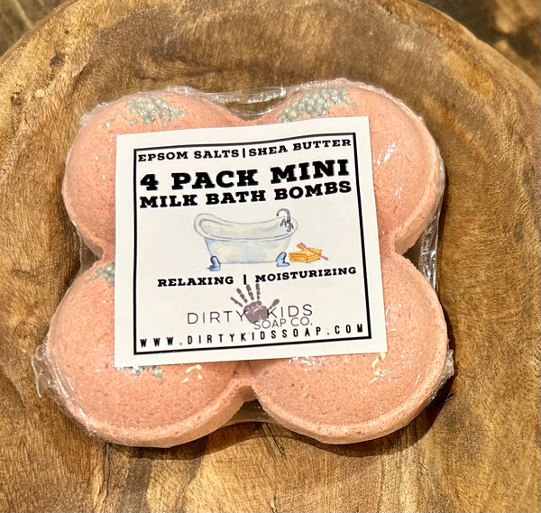 4-PACK OF MINI MILK BATH BOMBS