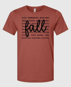 FALL SCRIPT T-SHIRT