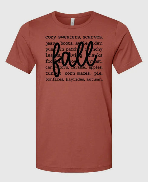 FALL SCRIPT T-SHIRT
