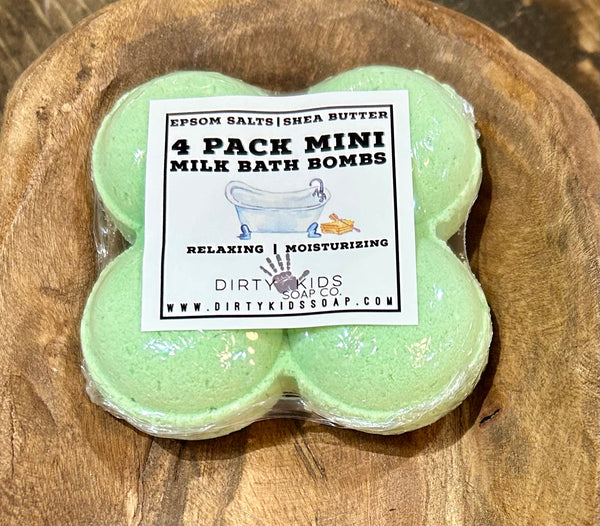 4-PACK OF MINI MILK BATH BOMBS