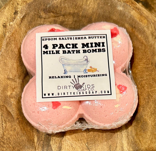 4-PACK OF MINI MILK BATH BOMBS