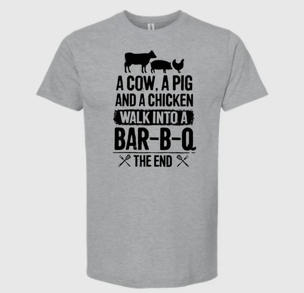 A COW, A PIG WALK T-SHIRT