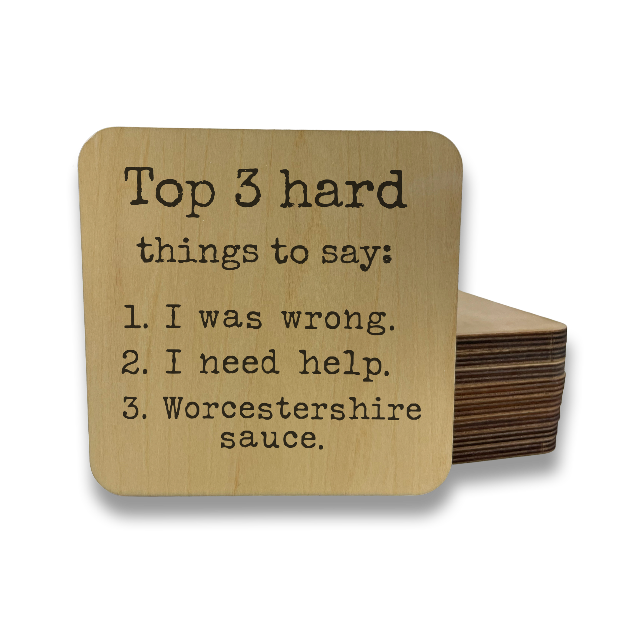 TOP 3 HARD THINGS TO SAY DK MAGNET / DRINK COASTER