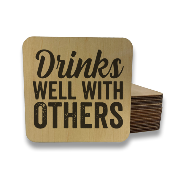 DRINKS WELL WITH OTHERS DK MAGNET / DRINK COASTER