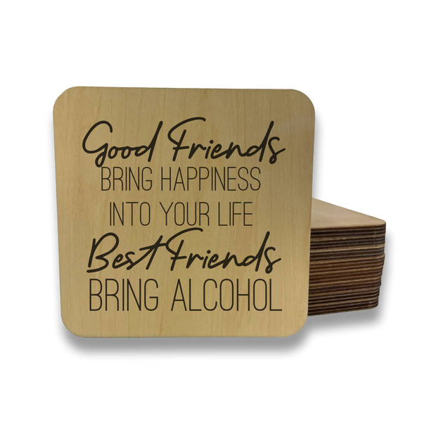 BEST FRIENDS BRING ALCOHOL DK MAGNET / DRINK COASTER