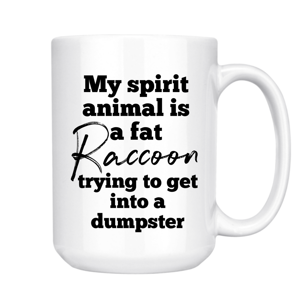 SPIRIT ANIMAL FAT RACCOON MUG – DKHANDMADE