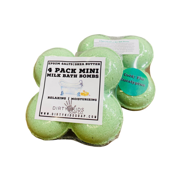 4-PACK OF MINI MILK BATH BOMBS