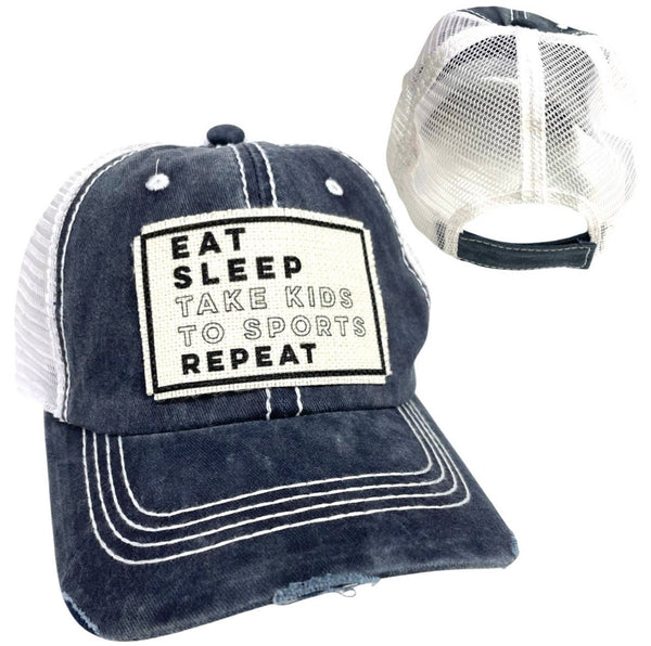 EAT, SLEEP, TAKE KIDS TO SPORTS, REPEAT UNISEX HAT