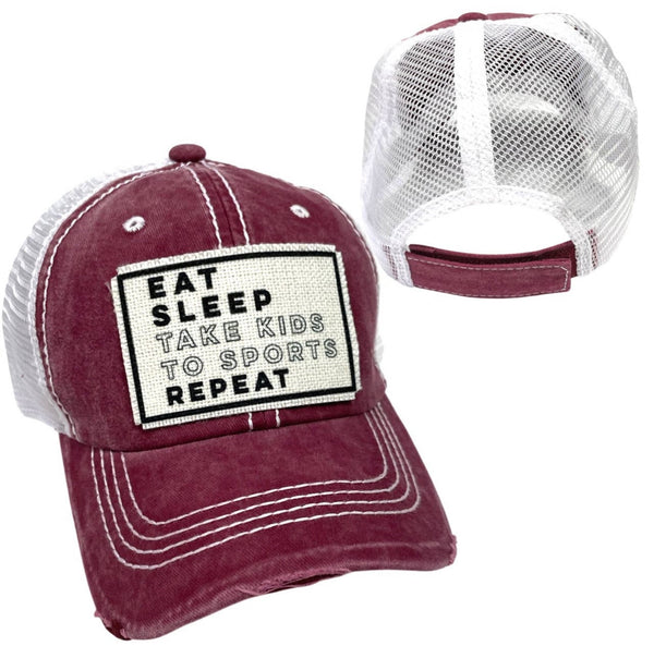 EAT, SLEEP, TAKE KIDS TO SPORTS, REPEAT UNISEX HAT