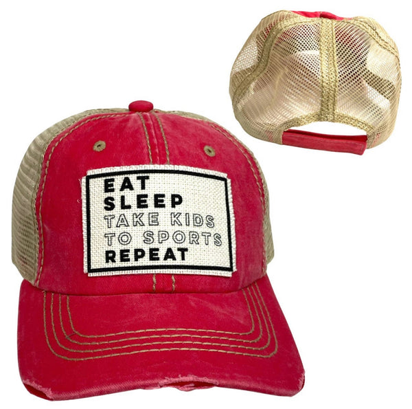 EAT, SLEEP, TAKE KIDS TO SPORTS, REPEAT UNISEX HAT