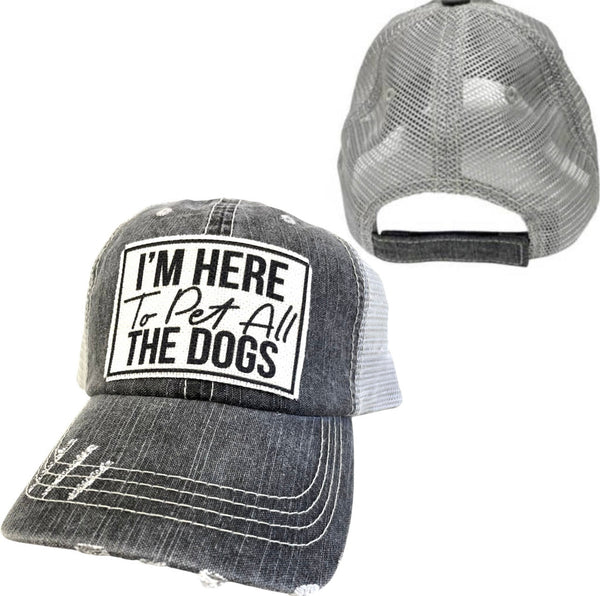 I'M HERE TO PET ALL THE DOGS UNISEX HAT
